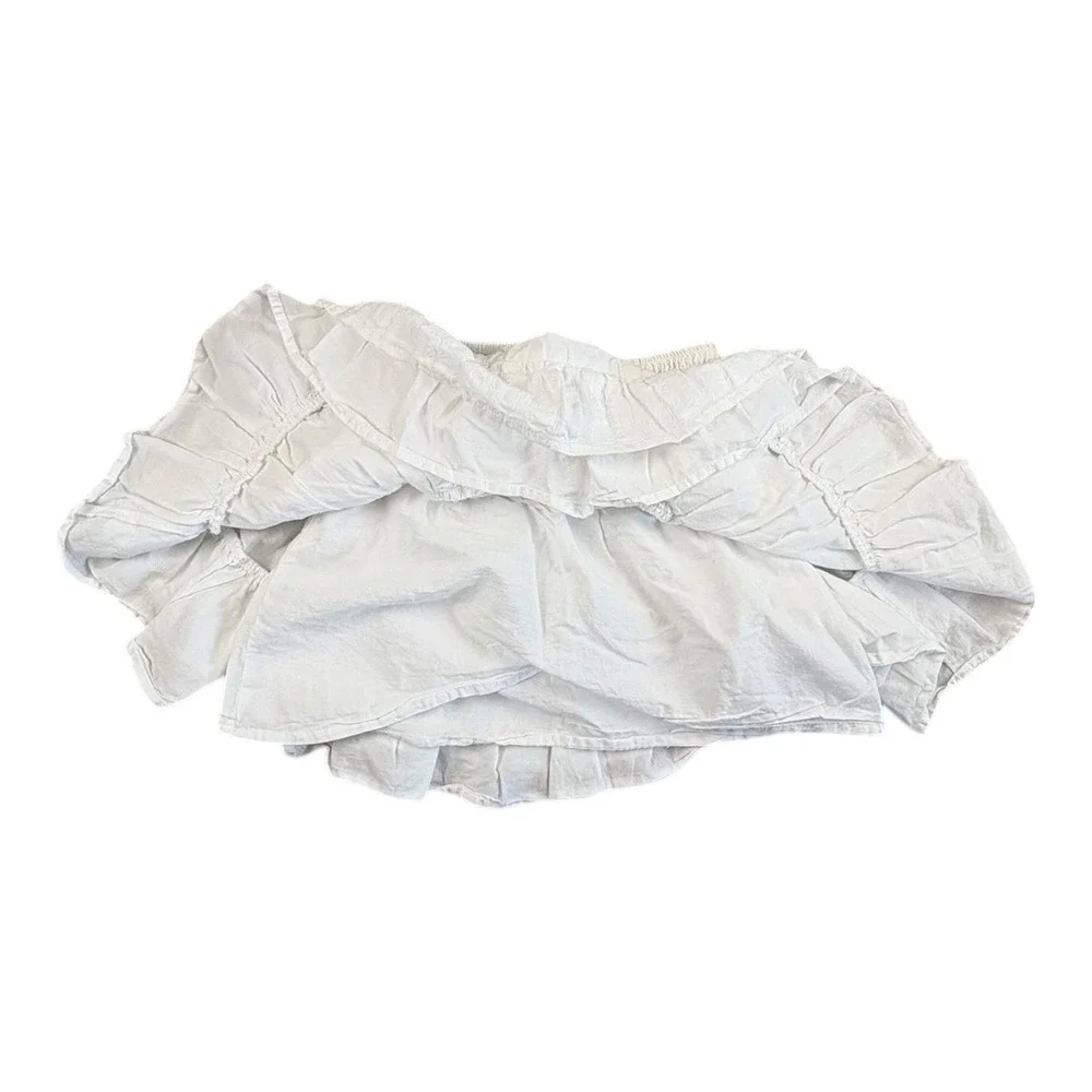 Art and Class Girls Size White Eyelet Smocked Layered Ruffle‎ Skirt M (8)